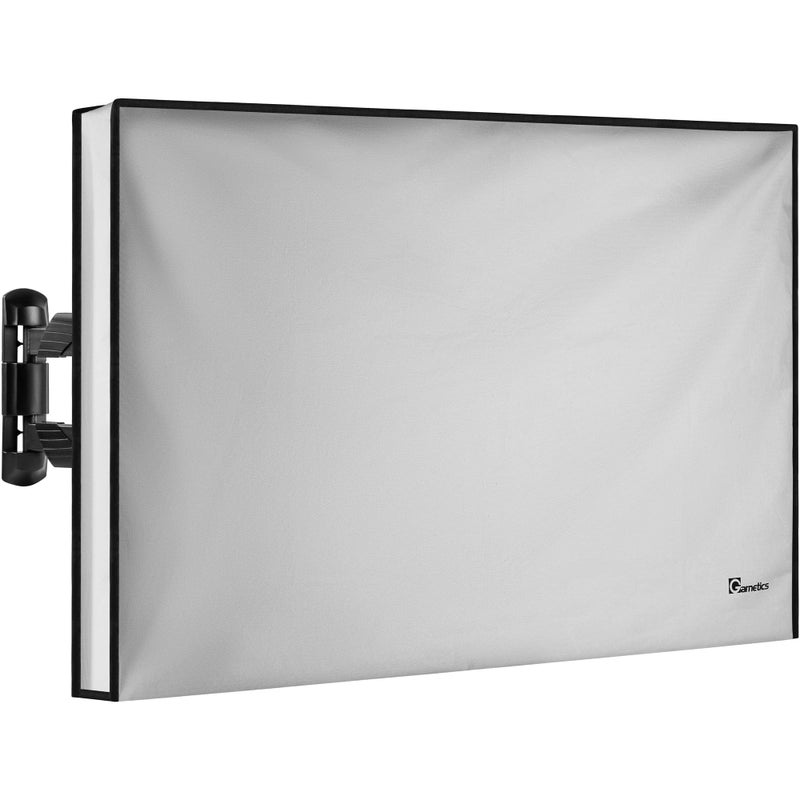 Garnetics غطاء تلفاز خارجي من غارنيتيكس 50 بوصة - مقاوم للماء، أغطية تلفاز مقاومة للعوامل الجوية مع واقيات شاشة ذكية، مثالي للاستخدام الخارجي، النقل، والتخزين - رمادي - Image 1